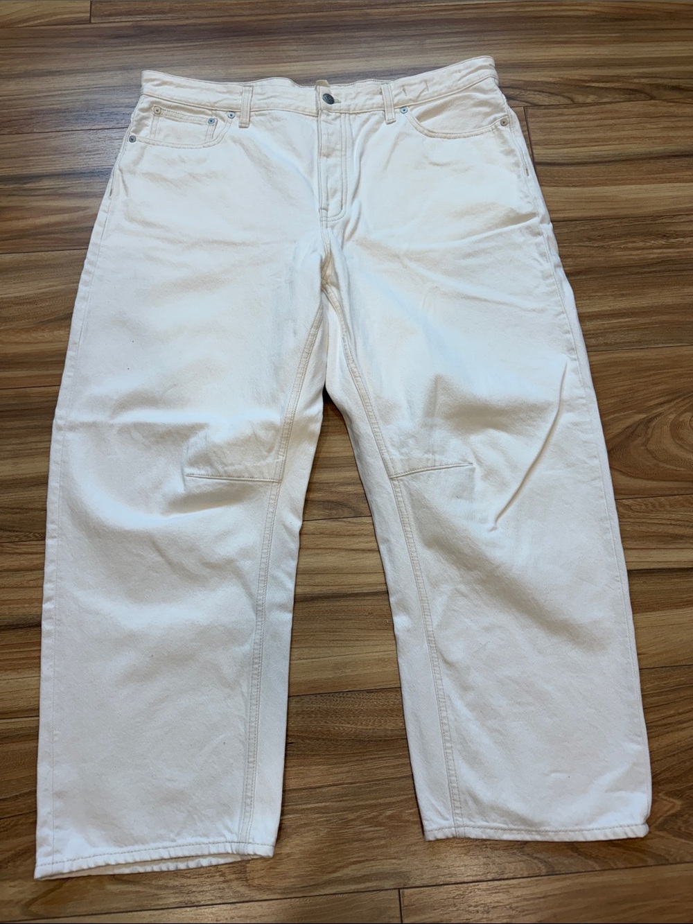 Madewell Ivory Wide Leg Jeans size 32 x 27